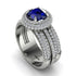 Sapphire Halo Luxury Pave Engagement Ring - Sierra No. 15 image 3