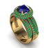 Sapphire Halo Luxury Pave Engagement Ring - Sierra No. 28