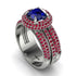 Sapphire Halo Luxury Pave Engagement Ring - Sierra No. 60 image 3