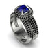 Sapphire Halo Luxury Pave Engagement Ring - Sierra No. 45
