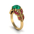 Emerald Majestic Leaf Gold Engagement Ring - Makenna No. 49