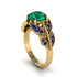Emerald Majestic Leaf Gold Engagement Ring - Makenna No. 64