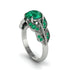 Emerald Majestic Leaf Gold Engagement Ring - Makenna No. 21