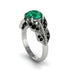 Emerald Majestic Leaf Gold Engagement Ring - Makenna No. 36