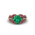 Emerald Majestic Leaf Gold Engagement Ring - Makenna No. 50