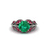 Emerald Majestic Leaf Gold Engagement Ring - Makenna No. 51