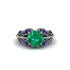 Emerald Majestic Leaf Gold Engagement Ring - Makenna No. 66