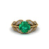 Emerald Majestic Leaf Gold Engagement Ring - Makenna No. 4