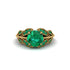 Emerald Majestic Leaf Gold Engagement Ring - Makenna No. 19