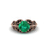 Emerald Majestic Leaf Gold Engagement Ring - Makenna No. 35