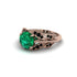 Emerald Majestic Leaf Gold Engagement Ring - Makenna No. 35