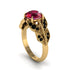 Ruby Majestic Leaf Gold Engagement Ring - Makenna No. 40