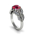 Ruby Majestic Leaf Gold Engagement Ring - Makenna No. 12