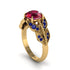 Ruby Majestic Leaf Gold Engagement Ring - Makenna No. 70