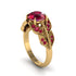 Ruby Majestic Leaf Gold Engagement Ring - Makenna No. 55 image 2
