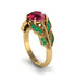 Ruby Majestic Leaf Gold Engagement Ring - Makenna No. 25 image 2