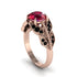 Ruby Majestic Leaf Gold Engagement Ring - Makenna No. 41