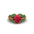 Ruby Majestic Leaf Gold Engagement Ring - Makenna No. 25 image 3
