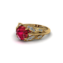 Ruby Majestic Leaf Gold Engagement Ring - Makenna No. 10 image 1