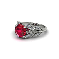 Ruby Majestic Leaf Gold Engagement Ring - Makenna No. 12 image 1