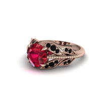 Ruby Majestic Leaf Gold Engagement Ring - Makenna No. 41 image 1