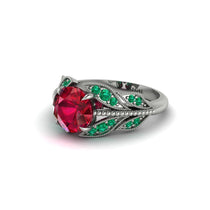 Ruby Majestic Leaf Gold Engagement Ring - Makenna No. 27 image 1