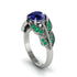 Sapphire Majestic Leaf Gold Engagement Ring - Makenna No. 30