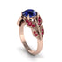 Sapphire Majestic Leaf Gold Engagement Ring - Makenna No. 59