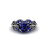 Sapphire Majestic Leaf Gold Engagement Ring - Makenna No. 75
