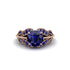 Sapphire Majestic Leaf Gold Engagement Ring - Makenna No. 74