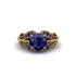 Sapphire Majestic Leaf Gold Engagement Ring - Makenna No. 73