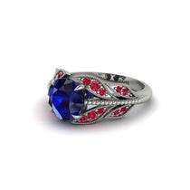 Sapphire Majestic Leaf Gold Engagement Ring - Makenna No. 60 image 1