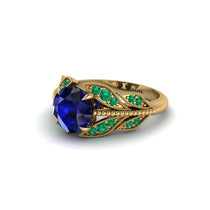 Sapphire Majestic Leaf Gold Engagement Ring - Makenna No. 28 image 1