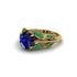 Sapphire Majestic Leaf Gold Engagement Ring - Makenna No. 28