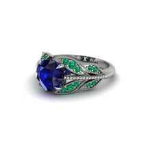 Sapphire Majestic Leaf Gold Engagement Ring - Makenna No. 30 image 1