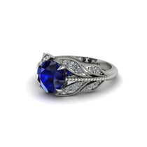 Sapphire Majestic Leaf Gold Engagement Ring - Makenna No. 15 image 1