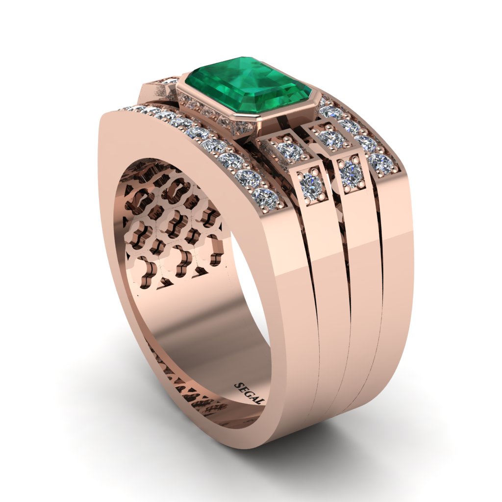 Emerald Majestic Splendor Men's Ring - Shiloh No. 5