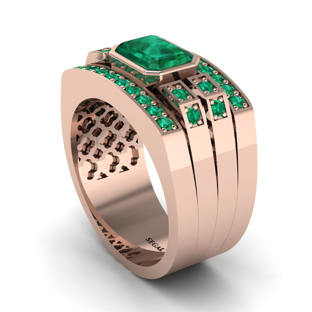 Emerald Majestic Splendor Men's Ring - Shiloh No. 20