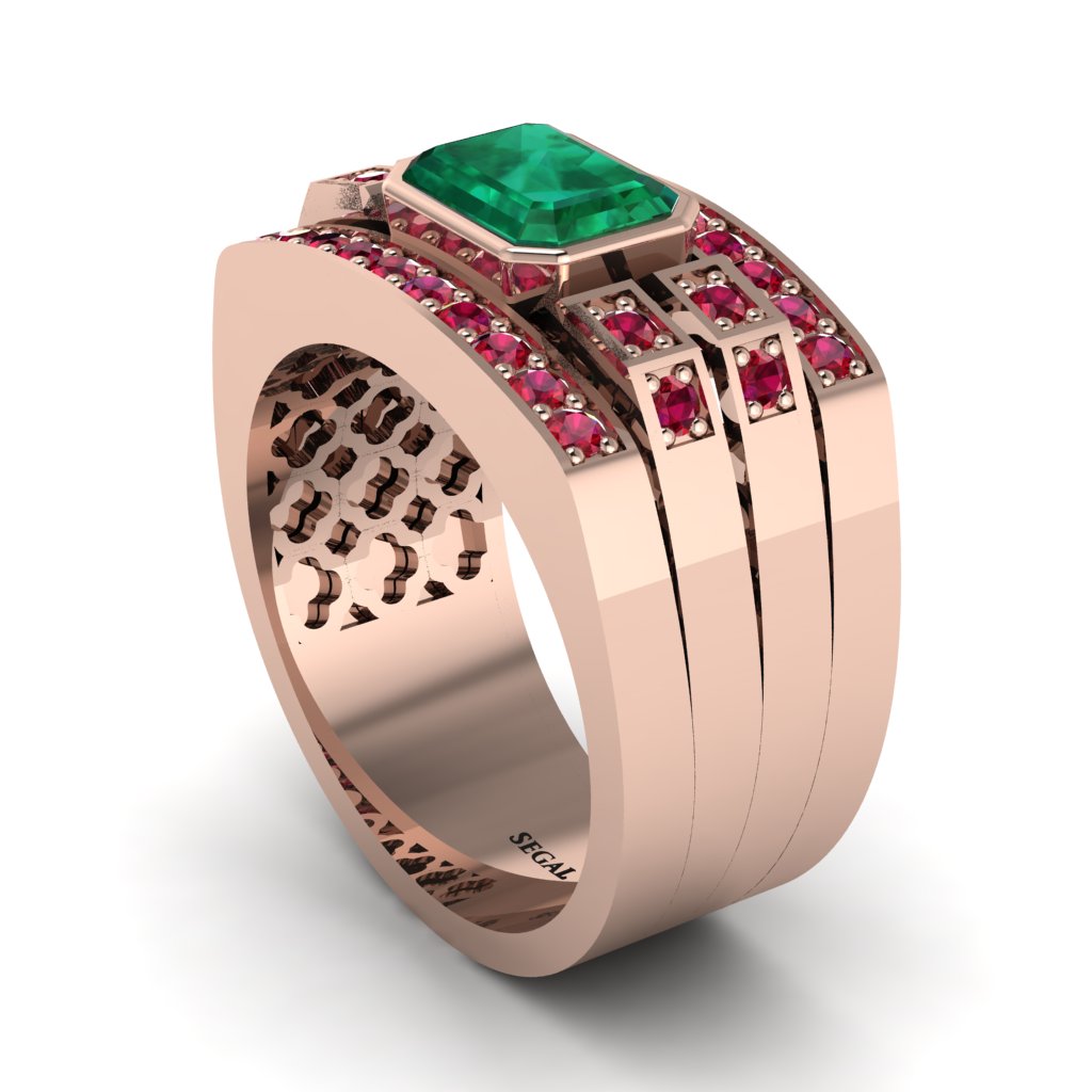 Emerald Majestic Splendor Men's Ring - Shiloh No. 50