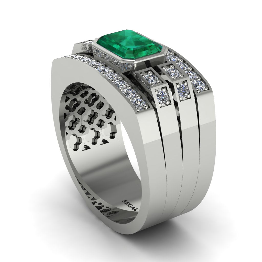 Emerald Majestic Splendor Men's Ring - Shiloh No. 6