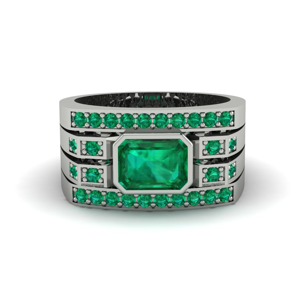 Emerald Majestic Splendor Men's Ring - Shiloh No. 21