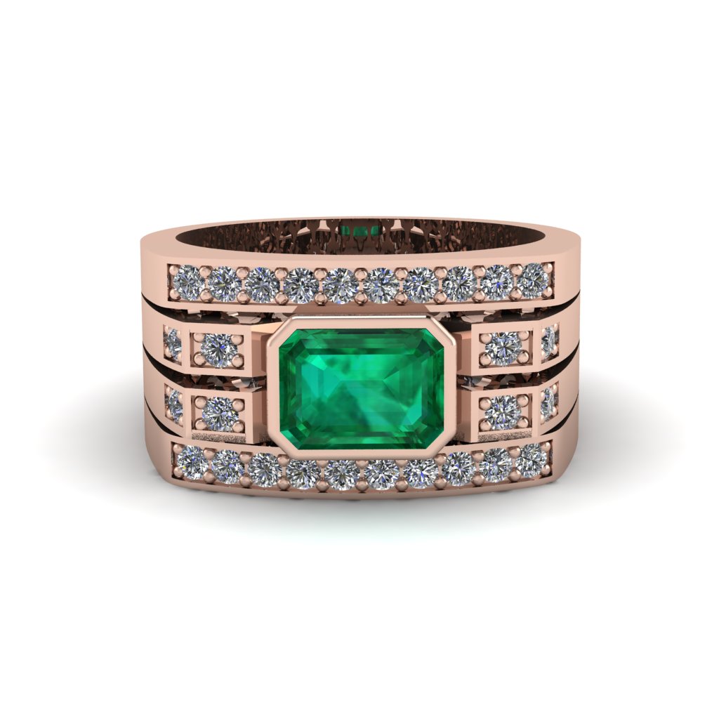 Emerald Majestic Splendor Men's Ring - Shiloh No. 5
