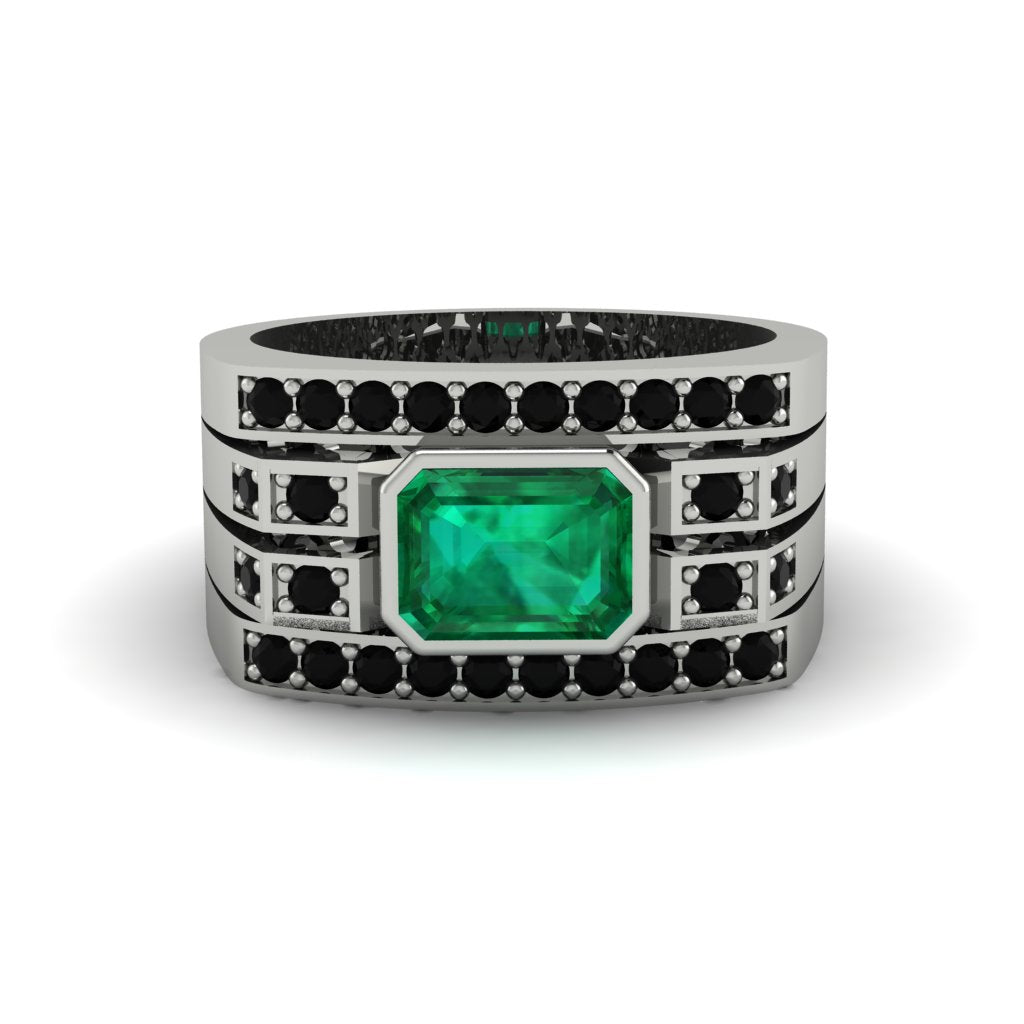Emerald Majestic Splendor Men's Ring - Shiloh No. 36