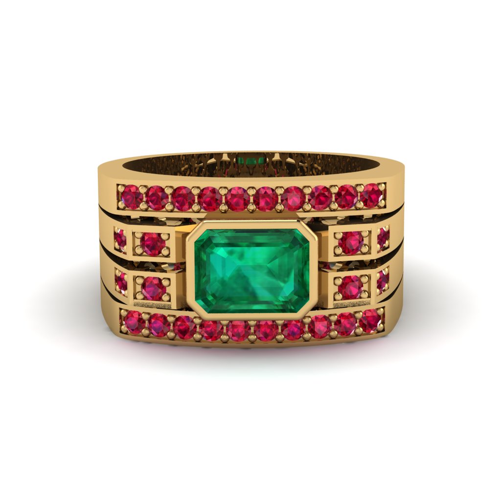 Emerald Majestic Splendor Men's Ring - Shiloh No. 49