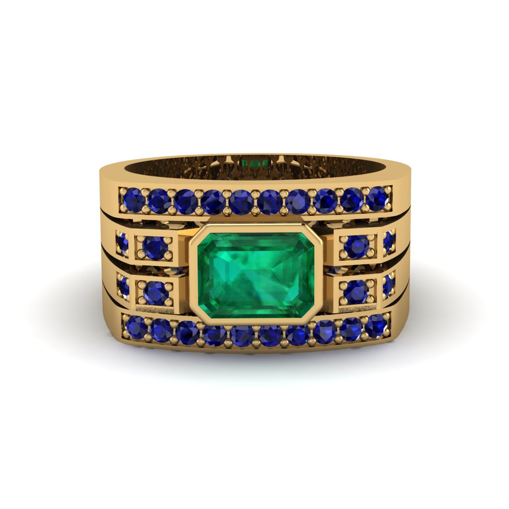 Emerald Majestic Splendor Men's Ring - Shiloh No. 64