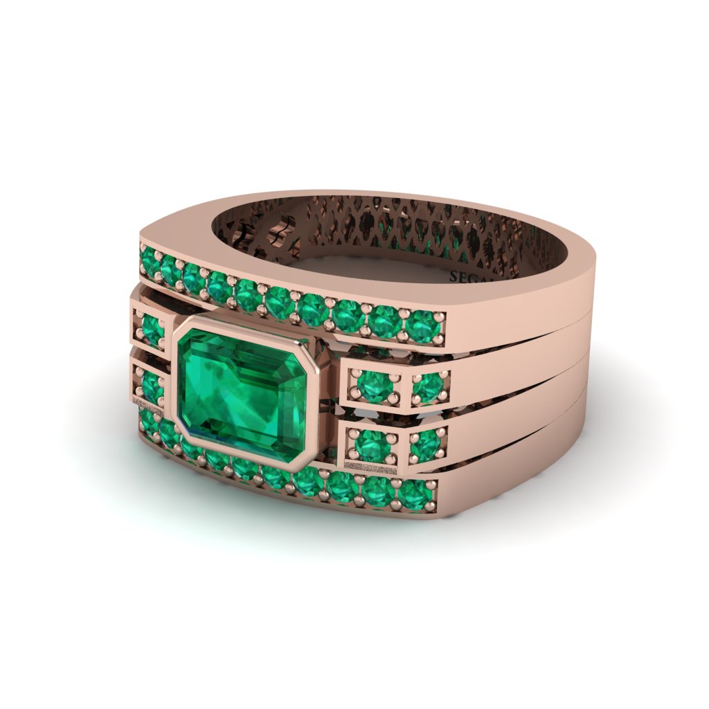 Emerald Majestic Splendor Men's Ring - Shiloh No. 20