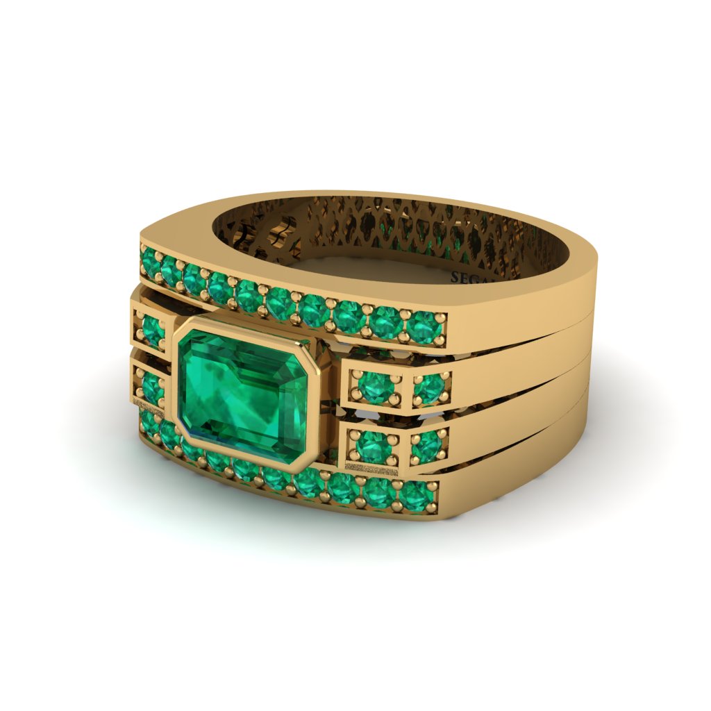Emerald Majestic Splendor Men's Ring - Shiloh No. 19