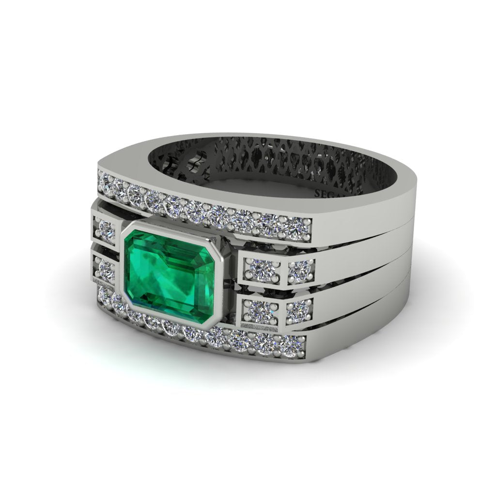 Emerald Majestic Splendor Men's Ring - Shiloh No. 6