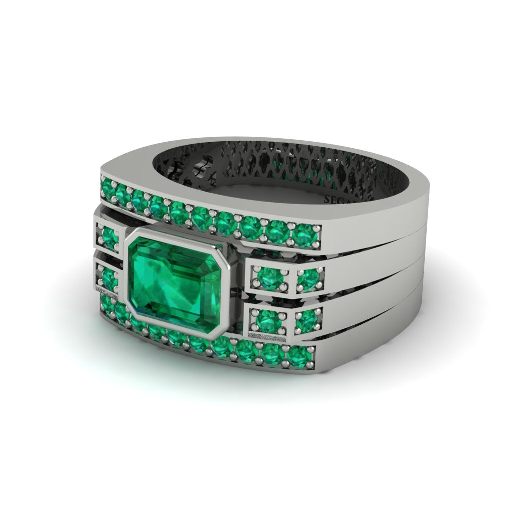 Emerald Majestic Splendor Men's Ring - Shiloh No. 21
