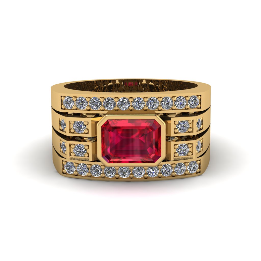 Ruby Majestic Splendor Men's Ring - Shiloh No. 10